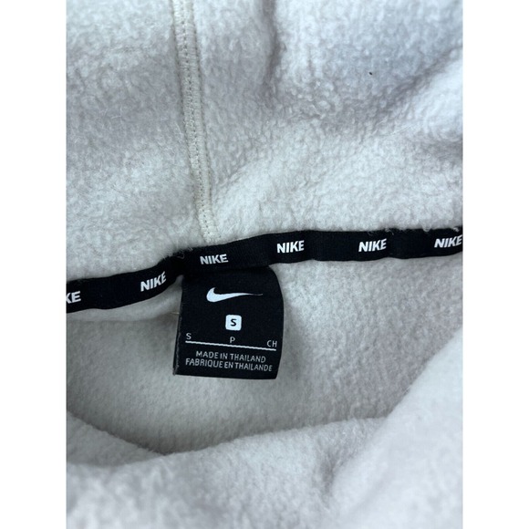 Nike Womens White Fleece Mock Neck Pullover Sweatshirt Size S‎ - Picture 2 of 11